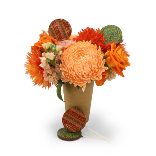 Cuppa Flowers<br />Orange Blooms<br />Milk Chocolate Lollipops 25g