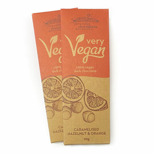 Very Vegan<br />Caramelised Hazelnut & Orange<br />Dark 90g