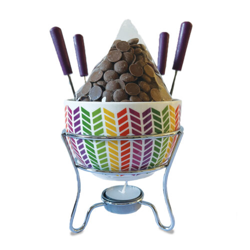 Junior Fondue Set Geo Stripe 250g
