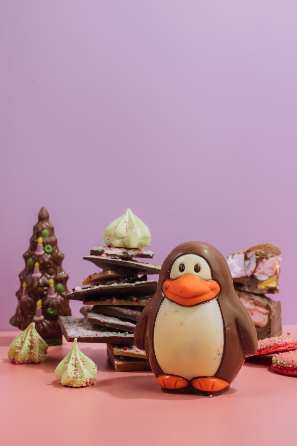 christmas chocolate products at the chocolaterie